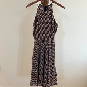 The Ramp Size XL Geometric Print Halter Neck Cold Shoulder Sleeveless Dress